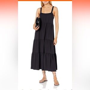 Elegant Black Maxi Dress By The Drop size Small 100% Tencel Lyocell